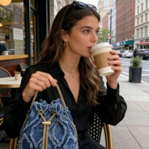 ACC025 - Cartera cubo vintage mezclilla